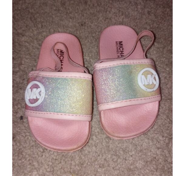 Infant Michael Kors MK Sparkly Slide On Shoes 5c Maylee-T - Picture 2 of 2